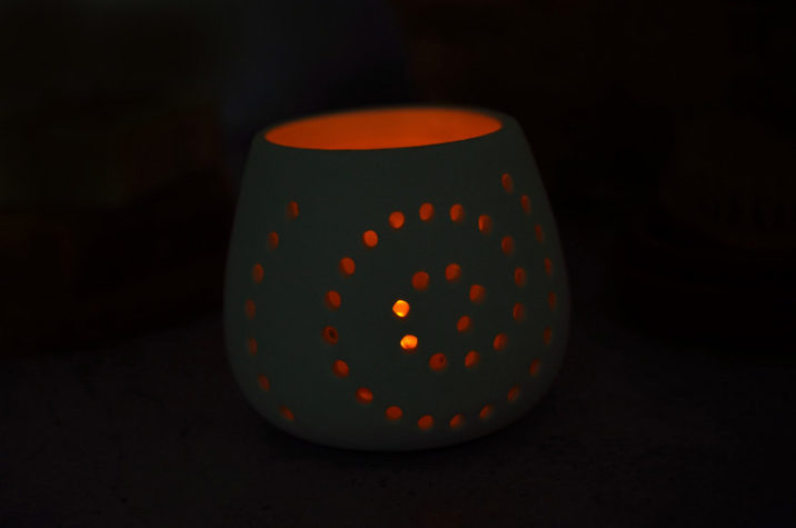 Ceramiczny świecznik LED