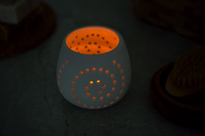 Ceramiczny świecznik LED
