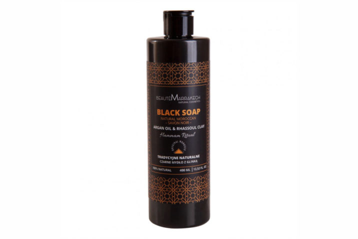 Czarne mydło Savon Noir z olejem arganowym i glinką Rhassoul - żel pod prysznic