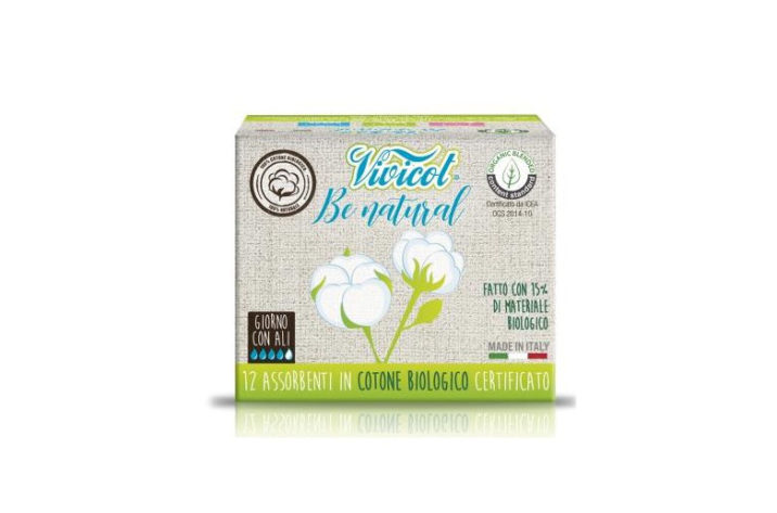 Podpaski NA DZIEŃ, ze skrzydełkami, bawełna organiczna, niebielone chlorem, 12 sztuk